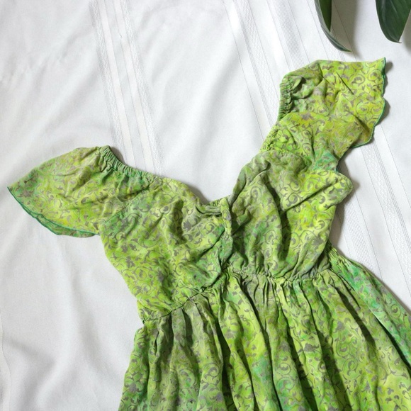 Green boho fairy princess dress - Picture 2 of 14
